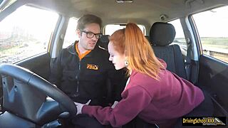 Redhead Ella Hughes Swallows Hot Cumload