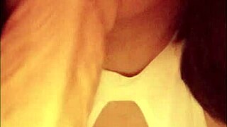 playing alone with huge dildo, squirting everywhere!