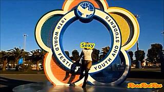 flashing moments captured at olimpic park sochi 2014 with candid upskirt views.