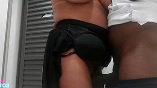 condo security made me suck his big black rod and finished in my pussy in bathroom