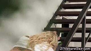 Classy babe pleases boyfriend orally.