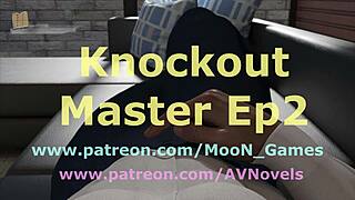 in this knockout master 2, the brunette rides big cock in doggystyle and cowgirl