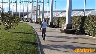 flashing moments captured at olimpic park sochi 2014 with candid upskirt views.