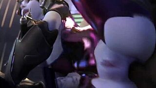 Widowmaker shines in steamy Overwatch game video clips.