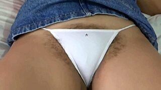 Latina Milf Teases in Erotic Lingerie with Hairy Beaver