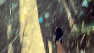 big black hetero guy fucks young guy's ass behind school, cums in mouth