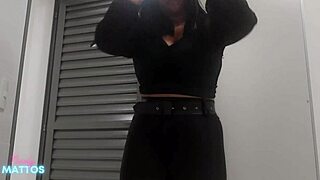 condo security made me suck his big black rod and finished in my pussy in bathroom