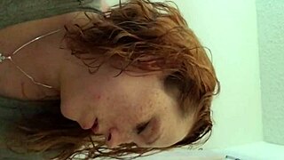 I had a quickie with my wife in the bathroom, her big tits bouncing wildly.