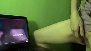 Redhead Milf Explodes with Dry Humping Orgasm Watching Porn