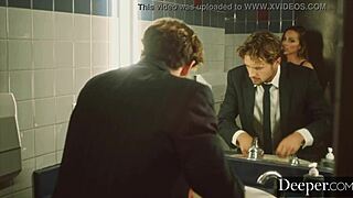 Deeper Abigail Mac Bangs Young 18+ Employee in Bathroom Encounter