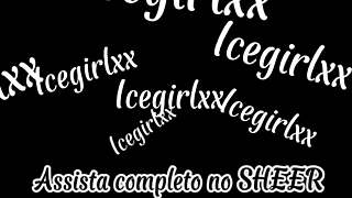 icegirlxx's pink pussy gets wet seeing a huge cock, she sucks hard and gets cum twice