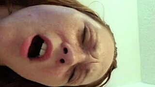 I had a quickie with my wife in the bathroom, her big tits bouncing wildly.