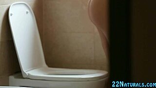 Petite brunette babe performs handjob and blowjob to cumshot.