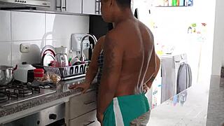 I Seduce My Stepsister in Kitchen for Hard Tight Pussy Fuck