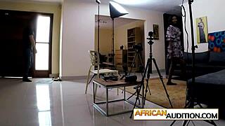 Mature ebony model gets rejected for saggy tits and age!