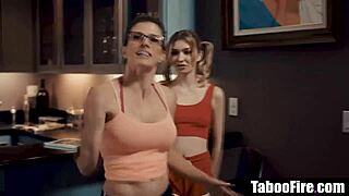 watch the young cheerleader get pressured into sex by the milf coach and her hubby.