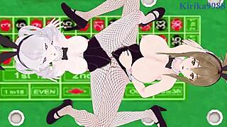 Kusuha Mizuha and Cagalli Yula Athha Chitose Kisaragi Nine in intense lesbian creampie play 3d hentai anime