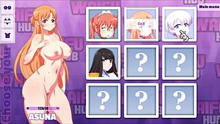 Asuna Deepthroat Facial in Hentai Parody