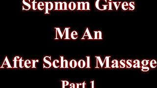Stepmom Coco Vandi starts an after-school massage that gets me every time.