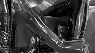 Ever tried fetish boots with shiny latex leggings?