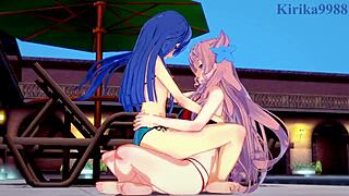 OMG! Tsubasa Kazanari and Maria Cadenzavna Eve in Wild Futanari Action! Symphogear Hentai Gets Insane with Intense Sex!