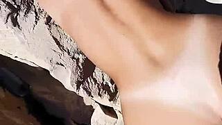 Quick Public Beach Sex with Hot 18+ Teen in POV