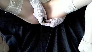 Wow! Milf slams zucchini deep in both holes!