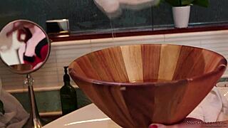 My friend's girl, Alex Harper, gives nuru massage with Derrick Pierce