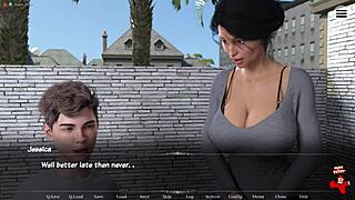 Perfect Bond 4 shows stepmom’s hard nipples tempting young guy in cartoon game