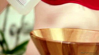 My friend's girl, Alex Harper, gives nuru massage with Derrick Pierce