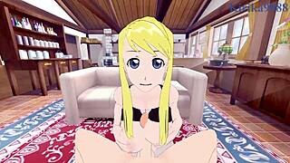 i watch winry rockbell and riza hawkeye intense sex pov hentai