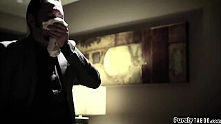 Teen babysitter catches boss jerking off on her