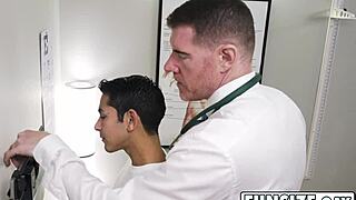 Hey, can you believe Dr. Legrand Wolf’s huge cock stretches Latino twink Damien Grey’s tight hole so deep?