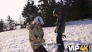 vip4k brings ski resort drama with cuckold watching shaved pussy pov action.