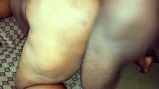 My Wide Black Ass Lady Bends Over for Tight Action