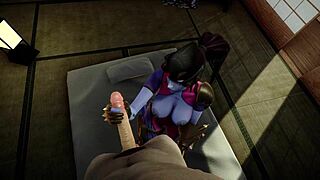 Widowmaker's insane blowjob and deepthroat in Overwatch SFM!