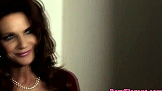 Milf in Stockings Gets Intense Anal and Cum on Fake Tits