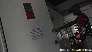 Natasha Nice's thrilling anal adventure with a massive black gloryhole cock.