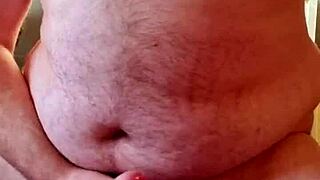 Wow! Chubby gay man shows off cum compilation!