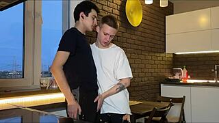 Sweet Guy Brought To Orgasm With Juicy Blowjob