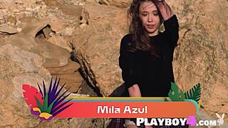 Mila Azul Shows Naked Body in Striptease