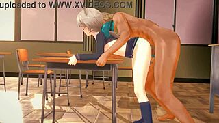 Anime Hentai Lynette Bent Over in Doggystyle Motion Damage