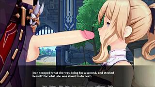 i'm playing klee prank adventure part 3, fingering and toying with lesbian hentai girls outdoor 😅