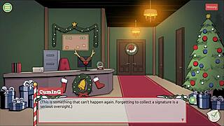 V Clausovi skrivni presenečenju Božični Hentai Igra Ep 3, Gospa Božiček draži z analnim čepom pod krilom