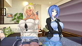 In Akumeru family harem, step-mother and step-daughter give blowjobs