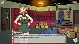 In Claus Secret Surprise Xmas Hentai Game Ep 3, Mrs Santa Teases with Underskirt Anal Plug