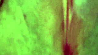 Indian Babe Rubs Shaved Area Before Work