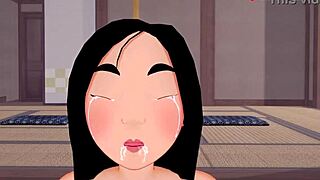 Fa mulan dives into full fantasy sex with hentai anime action