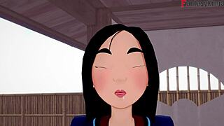 Fa mulan dives into full fantasy sex with hentai anime action