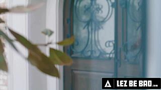 Lez Be Bad: Lonely military wife Valentina Nappi craves rough pegging from sexy mistress Katrina Colt